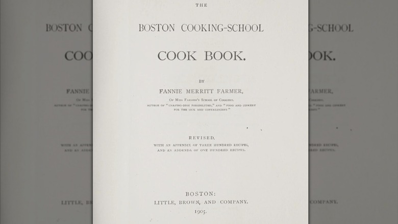 Two old copies of The Boston Cooking-School Cook Book