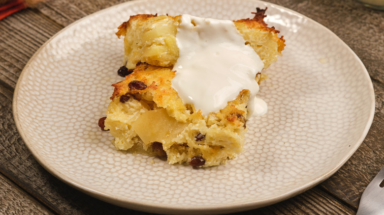 Slice of macaroni pudding