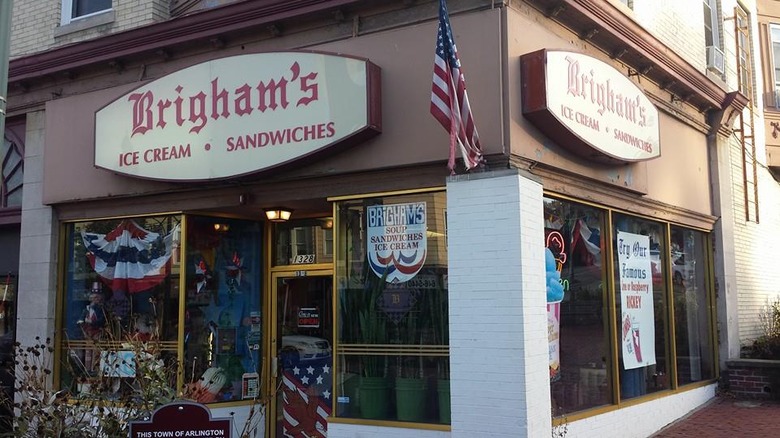 exterior of Brigham's ice cream shop