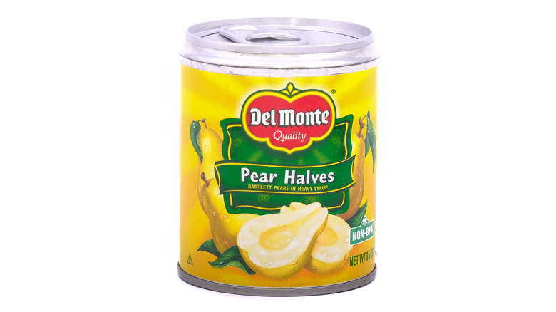 can of pear halves