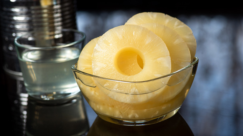 pineapple rings in bowl