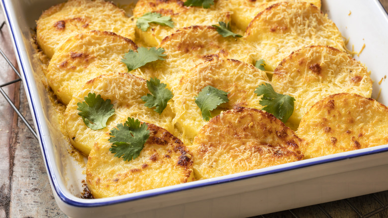 A tray of Gnocchi alla Romana