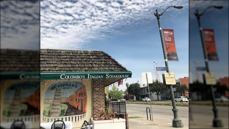 Exterior of Colombo's Italian Steakhouse during daytime.