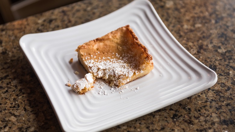 Square slice of gooey butter cake