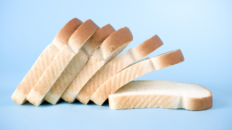 Slices of supermarket bread
