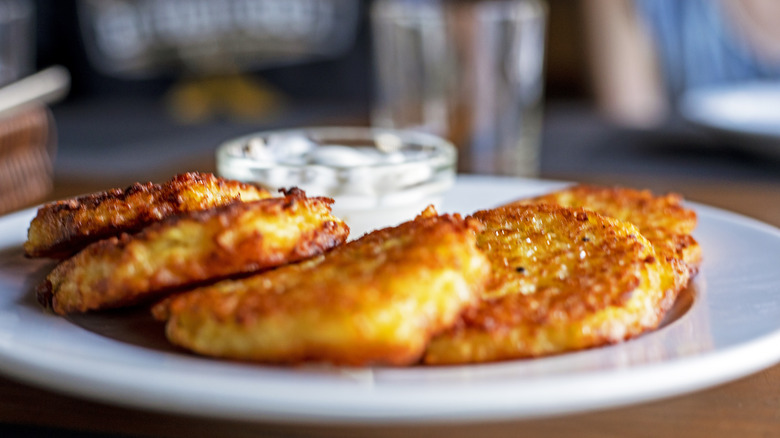 Plate of potato pancakes