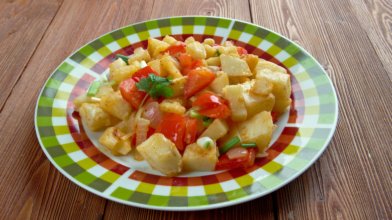 Plate of potatoes O'Brien