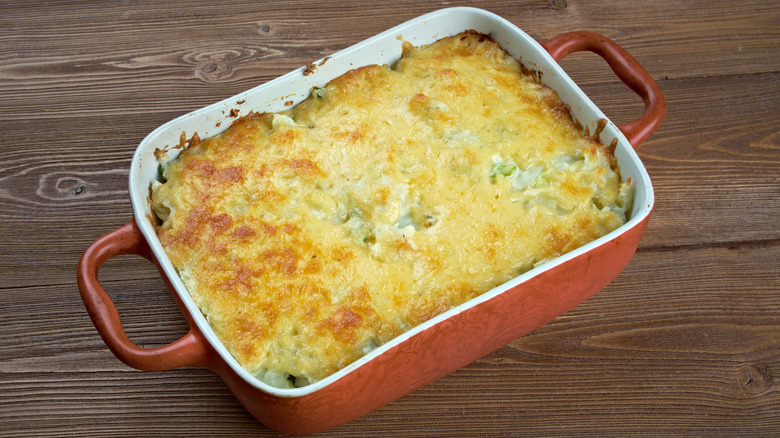 Rumbledethumps in baking tray