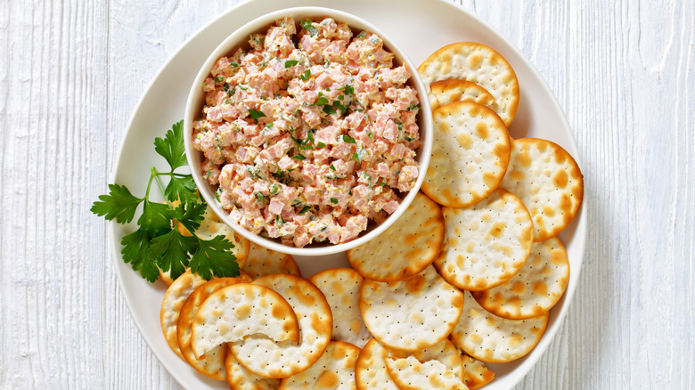 ham salad with crackers