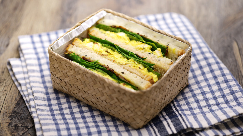 coronation chicken sandwich halves