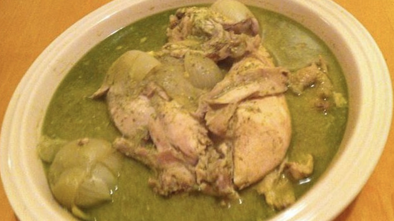 Bowl of zirbaja Middle Eastern stew