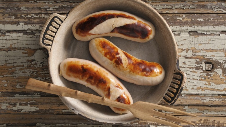 bowl of boudin sausages