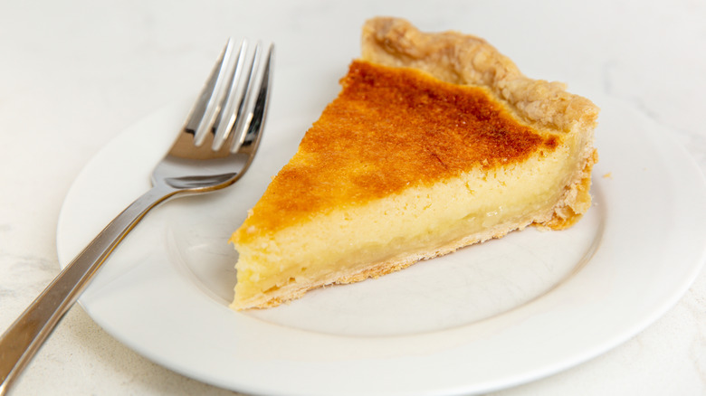 Slice of traditional transparent pie