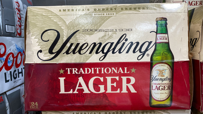 Case of Yuengling lager beer