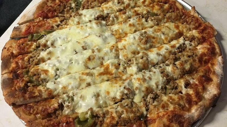 a Quad City style pizza from Frank's Pizza