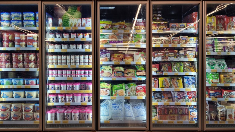 Frozen food selection at store 