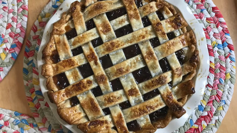 funeral pie with lattice crust