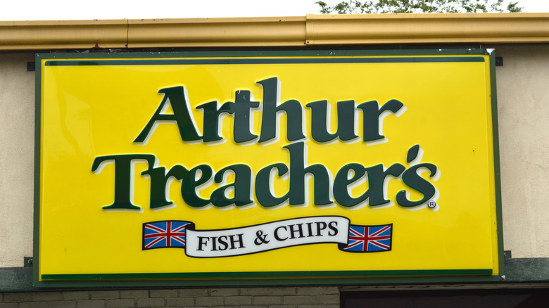 Arthur Treacher's Fish & Chips sign on storefront