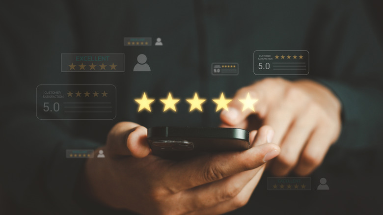 graphic illustrating ratings for 5-star restaurant