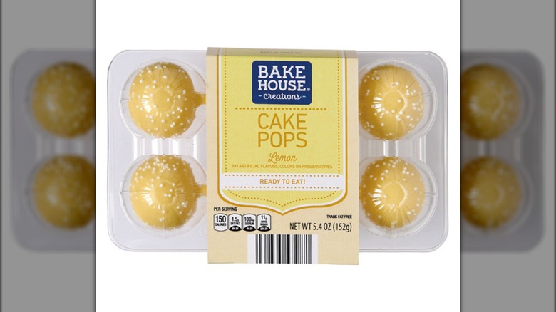 Package of lemon-flavored cake pops
