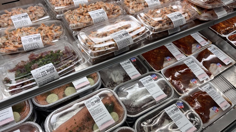Assorted prepared meals at Costco