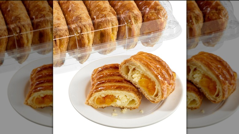 Kirkland Signature Peaches and Cream Pastries sliced open