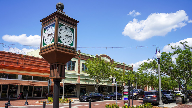 Clock in downtown Sanford, Florida