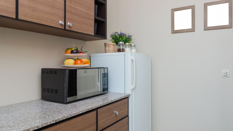 office kitchen with microwave