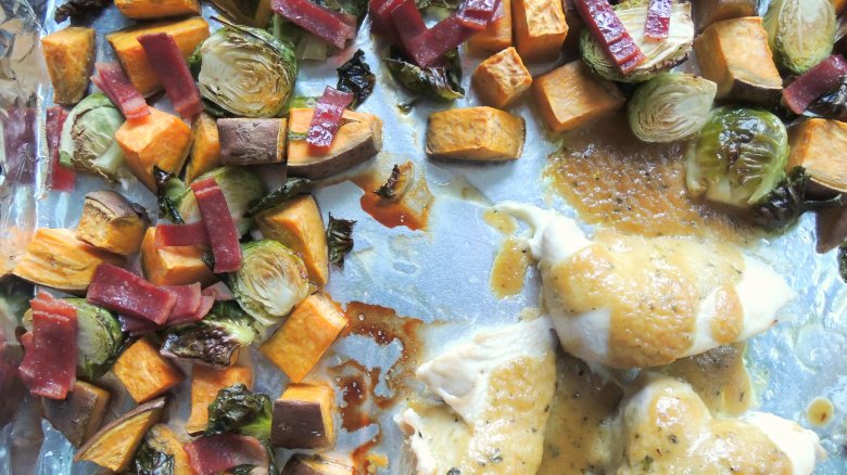 One Pan Honey Mustard Chicken and Vegetables