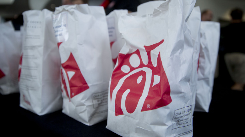 Chick-fil-A takeout bags