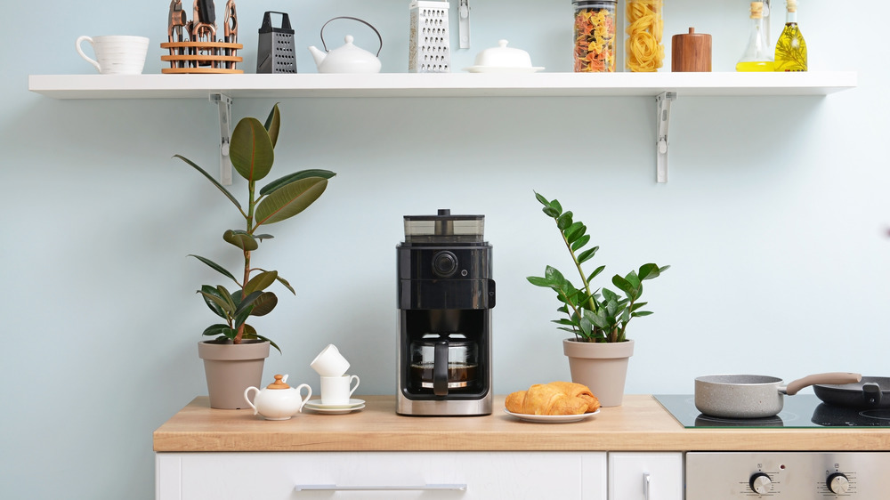 Coffee maker in kitchen