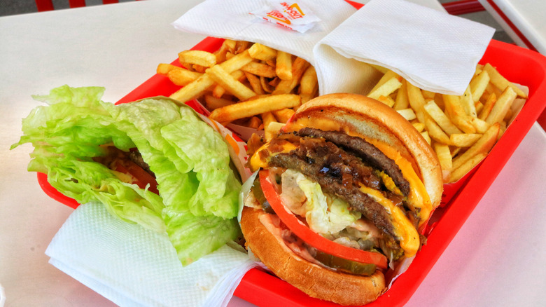 In-N-Out burgers and fries 