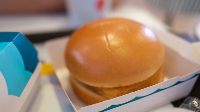 McDonald's Filet-O-Fish sandwich in box.