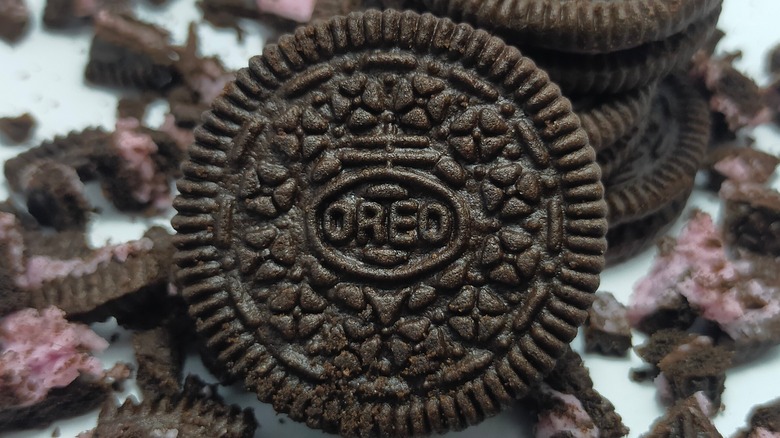 Oreo cookie close-up