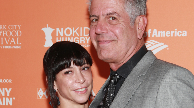 Ottavia and Anthony Bourdain smiling