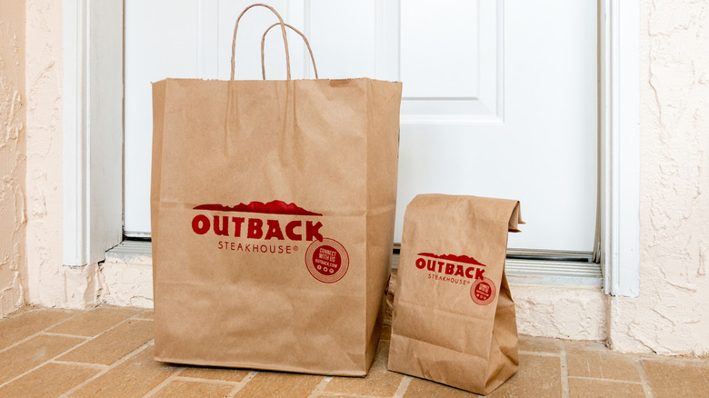 Outback Steakhouse take away bags