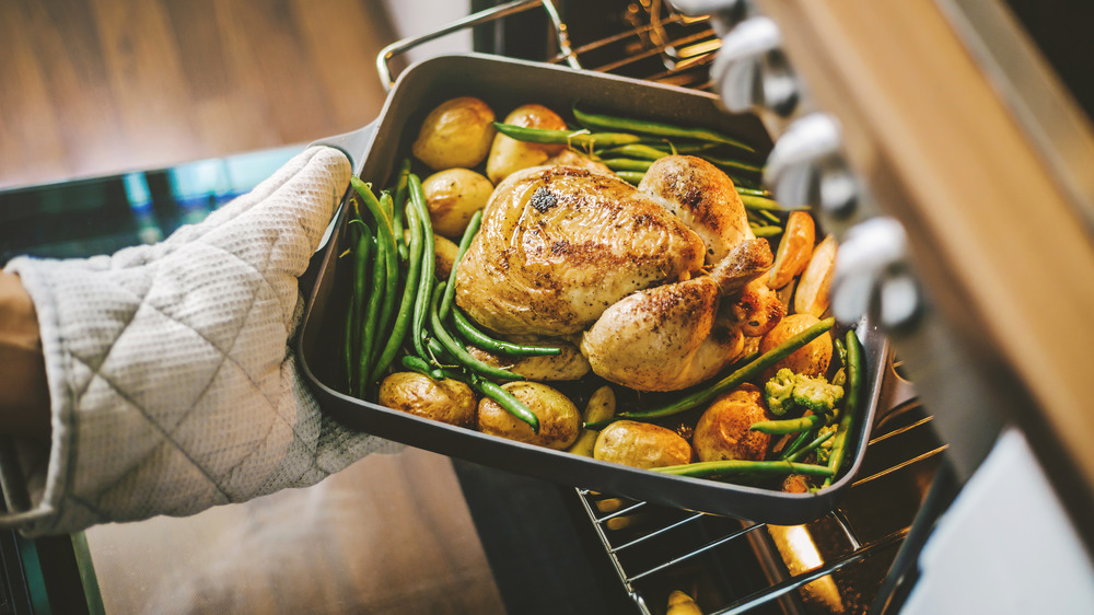 roasted chicken and vegetables