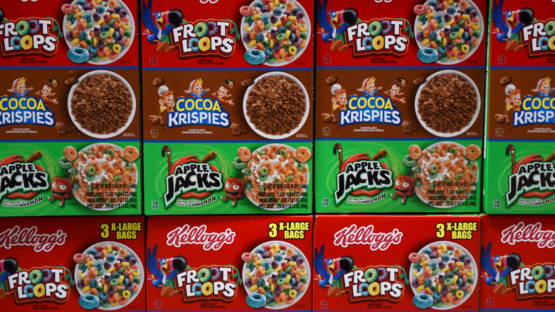 Boxes of cereals