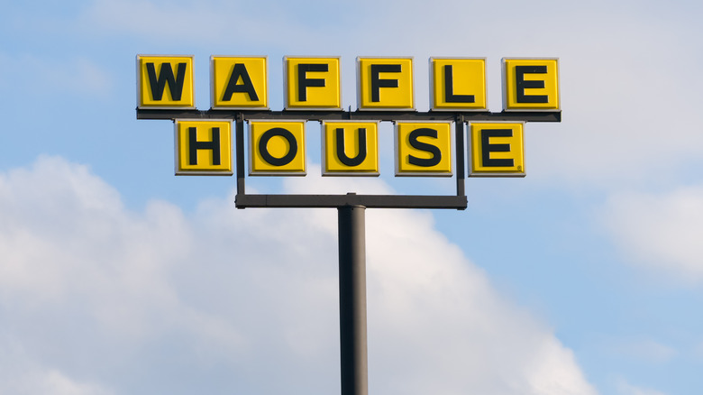 A Waffle House sign