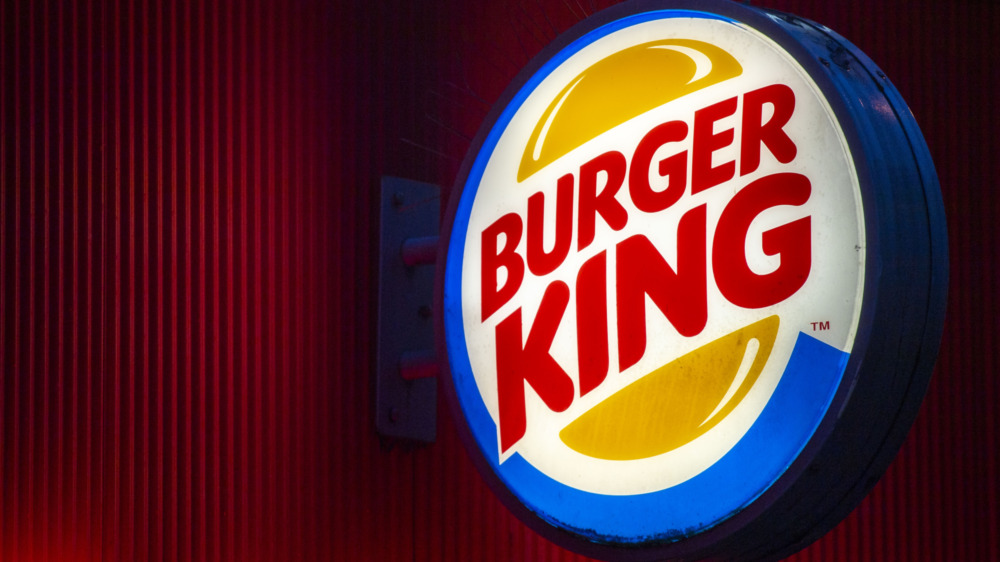 A Burger King sign