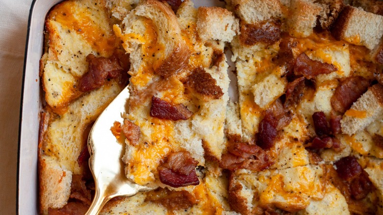 breakfast casserole in pan