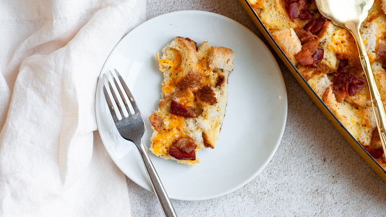 breakfast casserole on plate