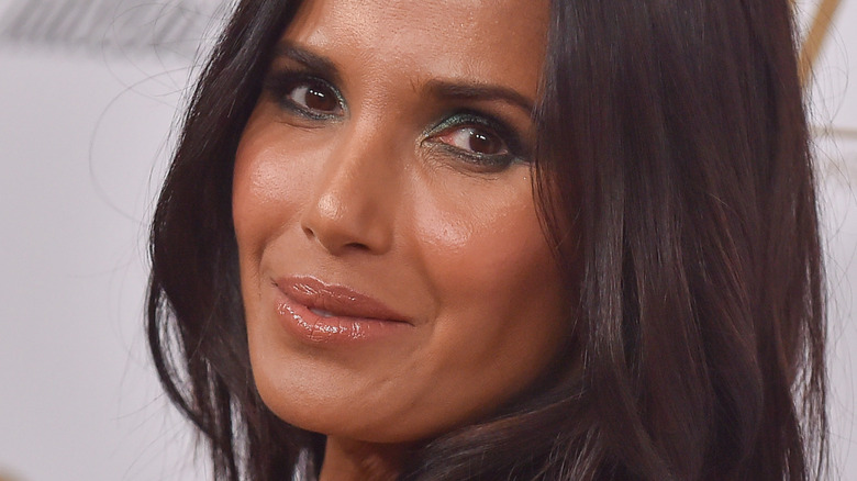 Padma Lakshmi with hair down and slight smile