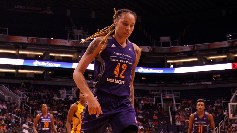 Brittney Griner playing basketball