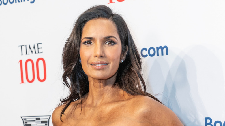 Padma Lakshmi blue dress