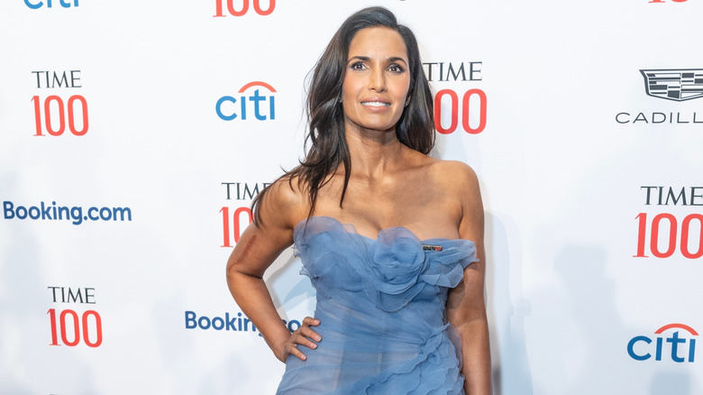 Padma Lakshmi blue dress