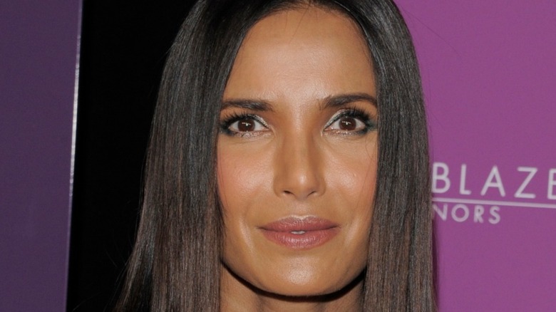 Padma Lakshmi slightly smiling