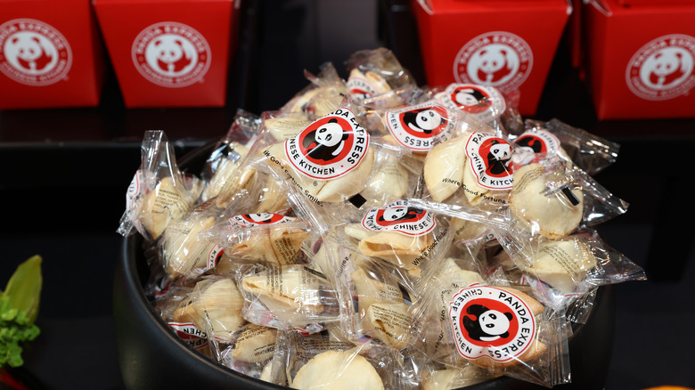 Bowl of Panda Express fortune cookies