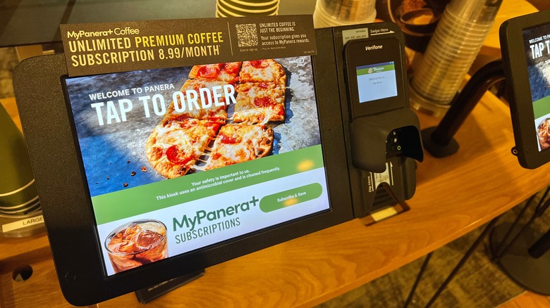 Panera Bread payment kiosk