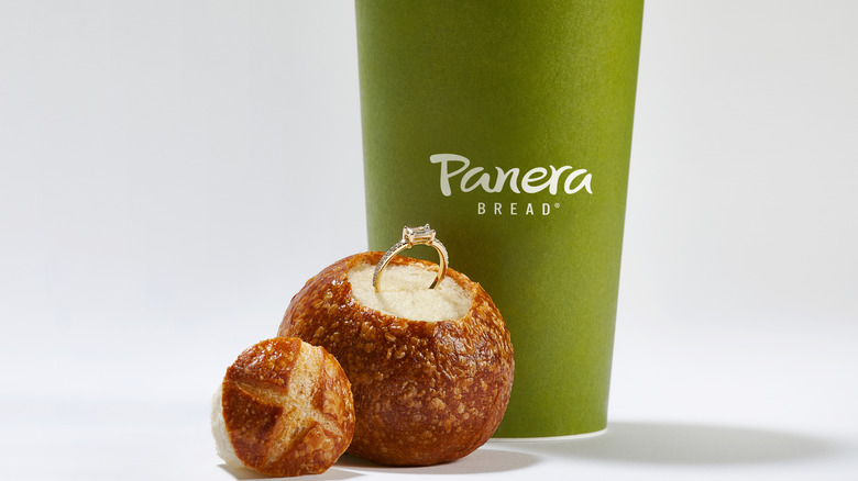 Panera Bread "baguette-cut" ring and coffee